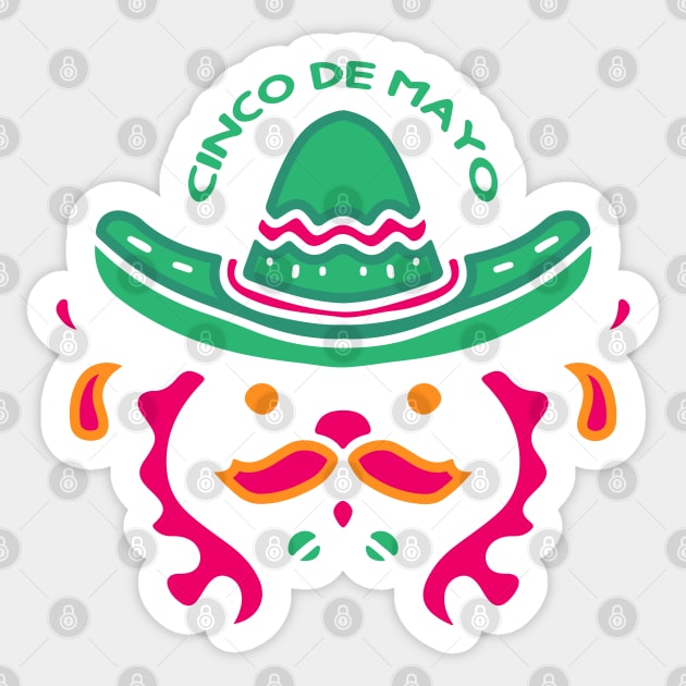 Mexican Hat Cinco De Mayo Sticker by Raja2021